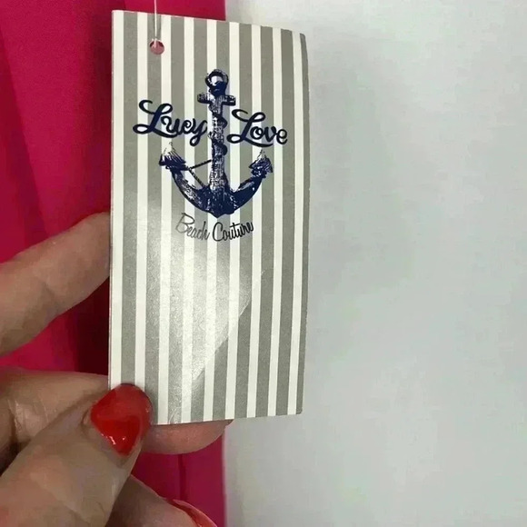 Lucy Love Womens Blouse Pink L Sleeveless Button Down Back Sash Vneck Pretty New - Picture 6 of 11